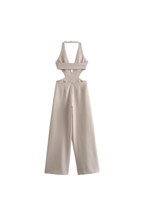 Gertruda  Halter Neck Long Jumpsuit Sale - Image 3