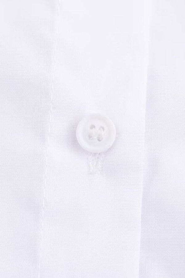 Bella  Solid Color Short Long-sleeved Shirt Top Online now - Image 4