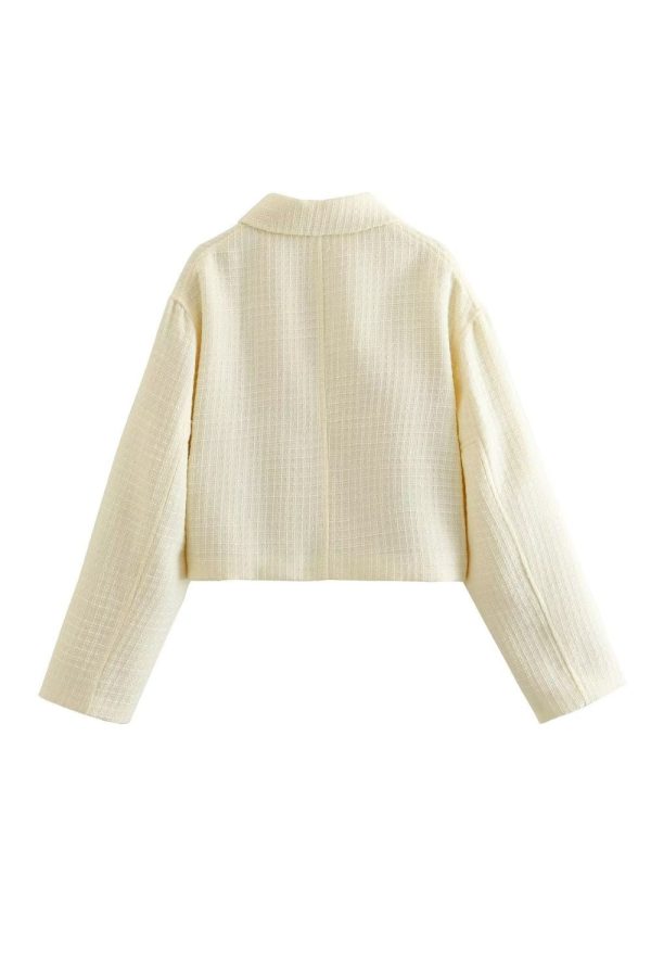 Caleb  Long-Sleeve Textured Aviator Jacket For Sale - Image 2