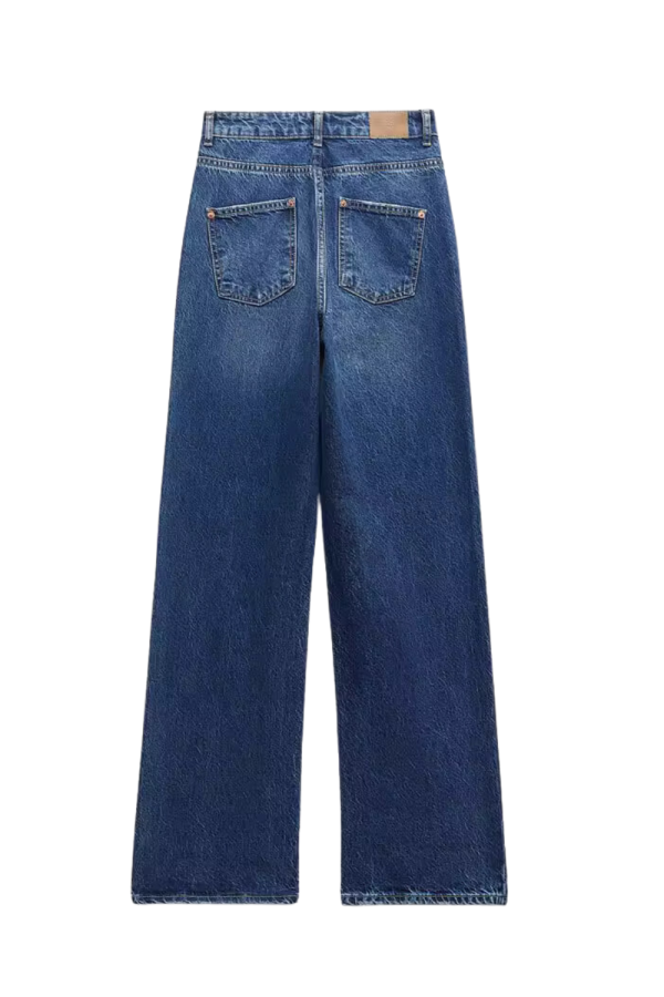 Hilda  High Waist Wide-Leg Denim Jeans (2 Colors) Online Sale - Image 3