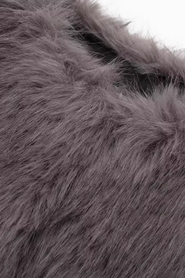 Karin  Faux Fur Cropped Jacket For Cheap - Image 3