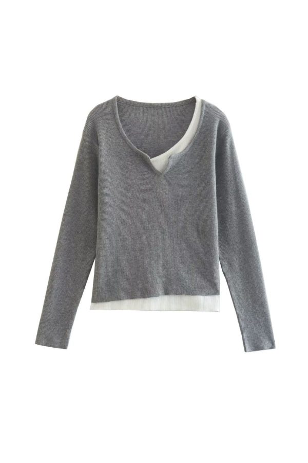 Bella Faux Two-Piece Knit Top Supply - Image 3