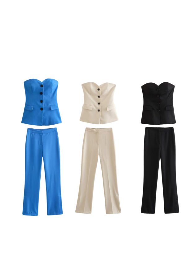 ’Gerda‘ Strapless Top & Split Straight Leg Pants (Sold Separately) on Sale