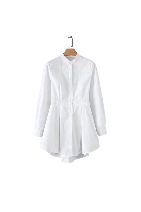 ‘Kennedy’ Waist - Cinched Shirt with Irregular Hem Cheap