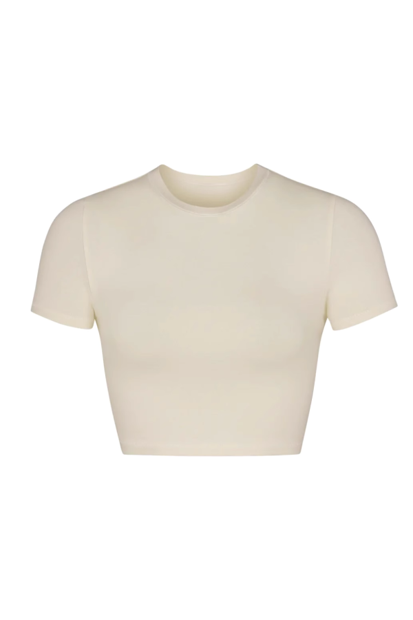 Lucy  Round-neck Sporty Short T-Shirt Top (7 Colors) For Sale