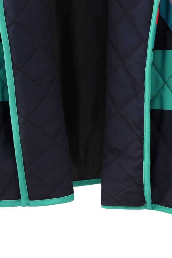 Ella  Patchwork Collar Loose Open Front Cotton Jacket For Sale - Image 5
