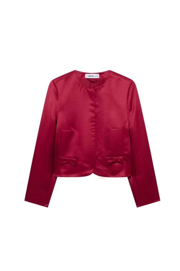 Caroline   Bow-Decorated Satin Blazer & Skirt Suit (Sold Separately) on Sale - Image 2