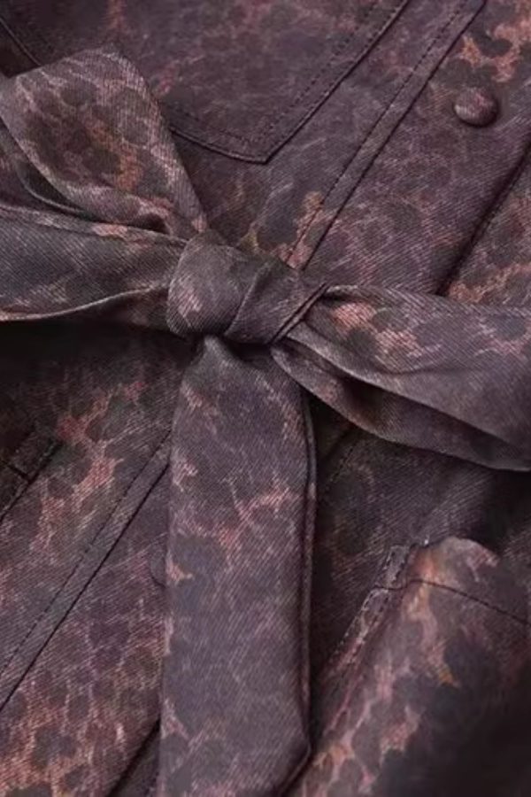 Roberta  Tie-Waist Long-Sleeve Jacket Coat Online - Image 4