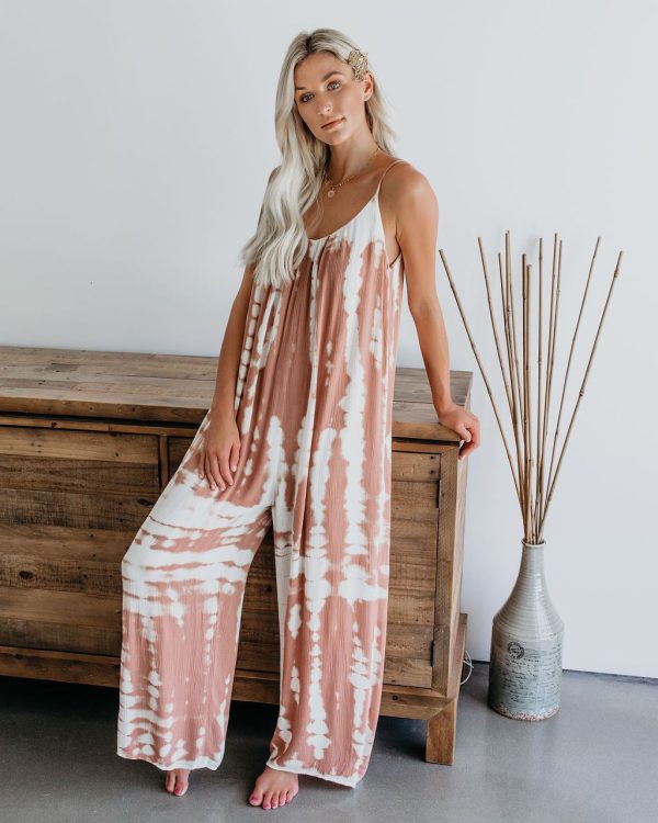 Leopard Tie Dye Printed Cami Jumpsuit #127978 Online Hot Sale - Image 3