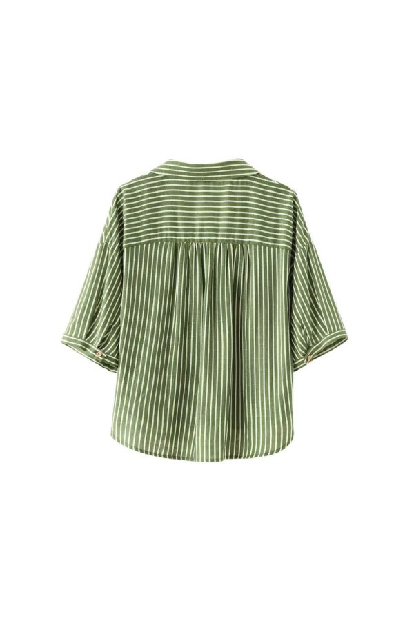 Lily  Casual Striped Shirt & Pants Set (Sold Separately) Online Hot Sale - Image 3