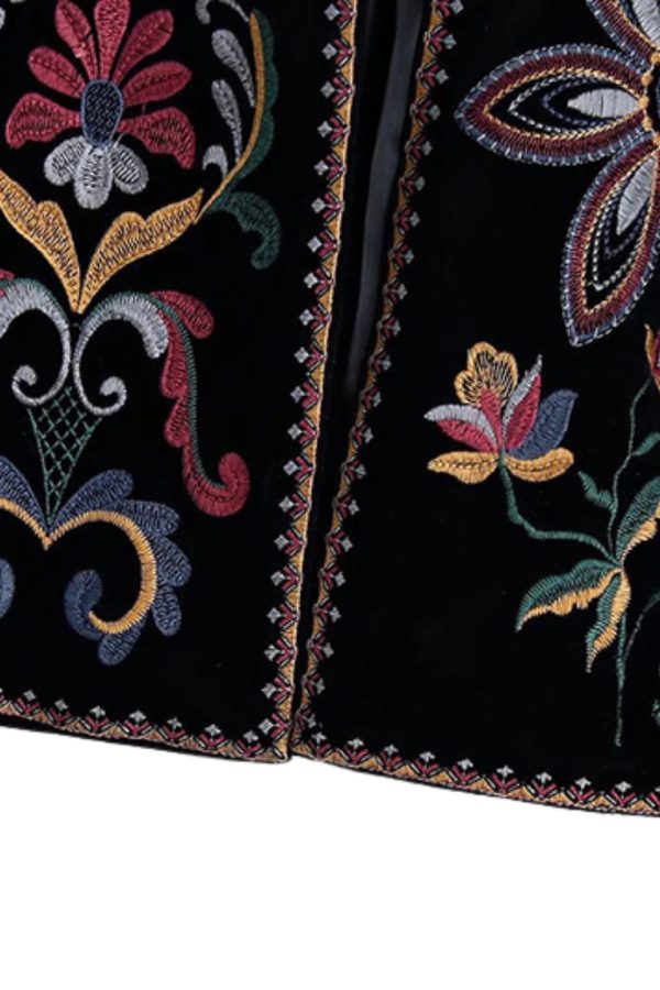 ‘ Colton ’ French Embroidered Velvet Blazer Online Hot Sale - Image 4
