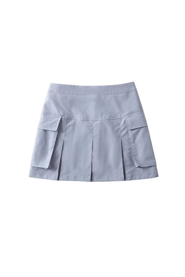 Elena  High-waist Pleated Cargo Skirt (6 Colors) For Cheap - Image 2