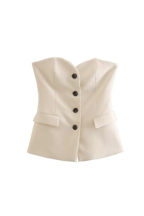 ’Gerda‘ Strapless Top & Split Straight Leg Pants (Sold Separately) on Sale - Image 4