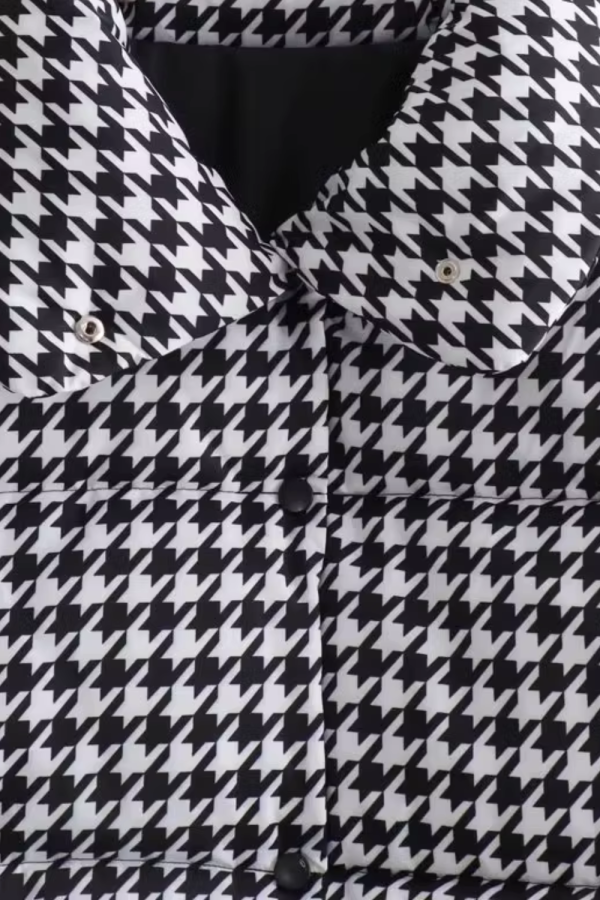 Jessica  Houndstooth Padded Jacket Hot on Sale - Image 3