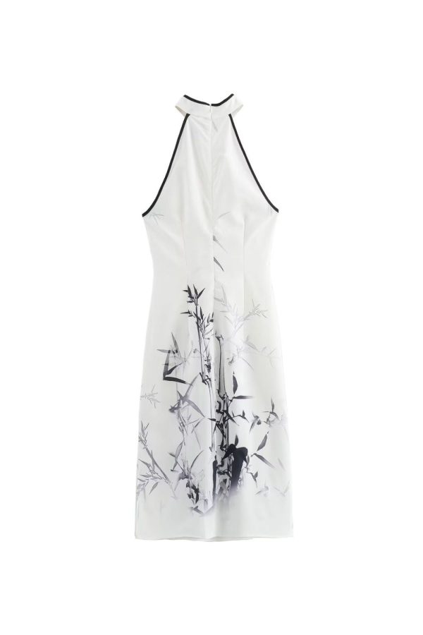 Phoebe  Ink Printing Color-blocked Wrap Dress & Button Closure Wrap skirt Online - Image 2