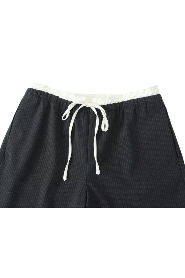 Jasmin  Satin Textured Waistband Pants Online - Image 3
