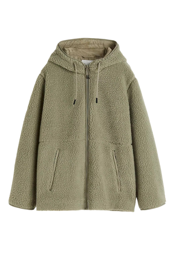 Gail  Teddy Full-Zip Hooded Sweater (2 Colors) Sale