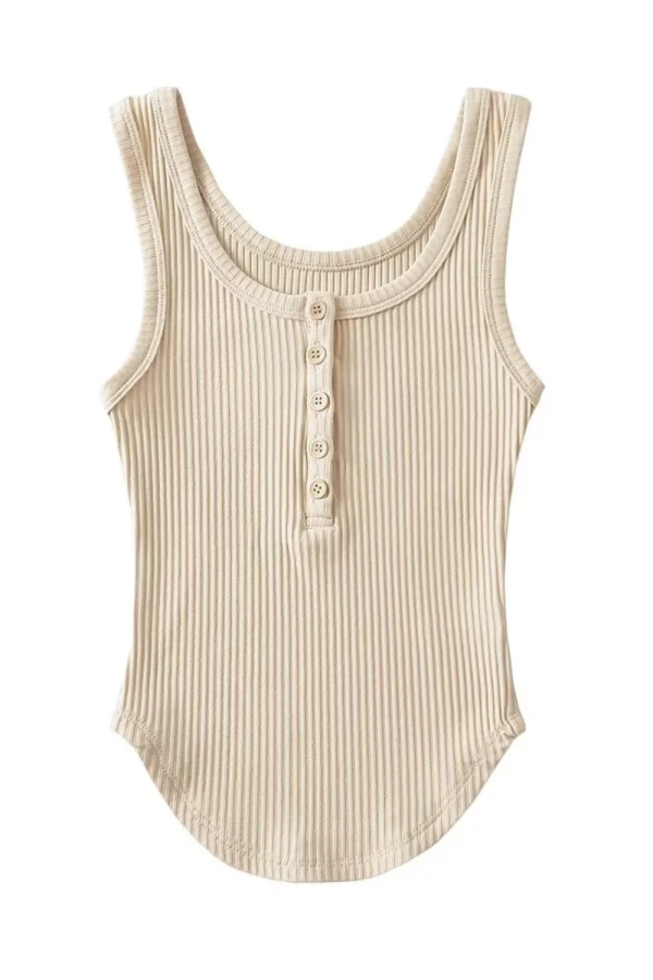 Bowie  U-shaped Hem Knit Ribbed Top (8 Colors) Discount - Image 5