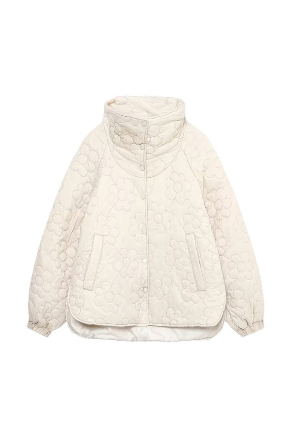 Micah  Floral-Printed Collared Puffer Jacket Online Hot Sale