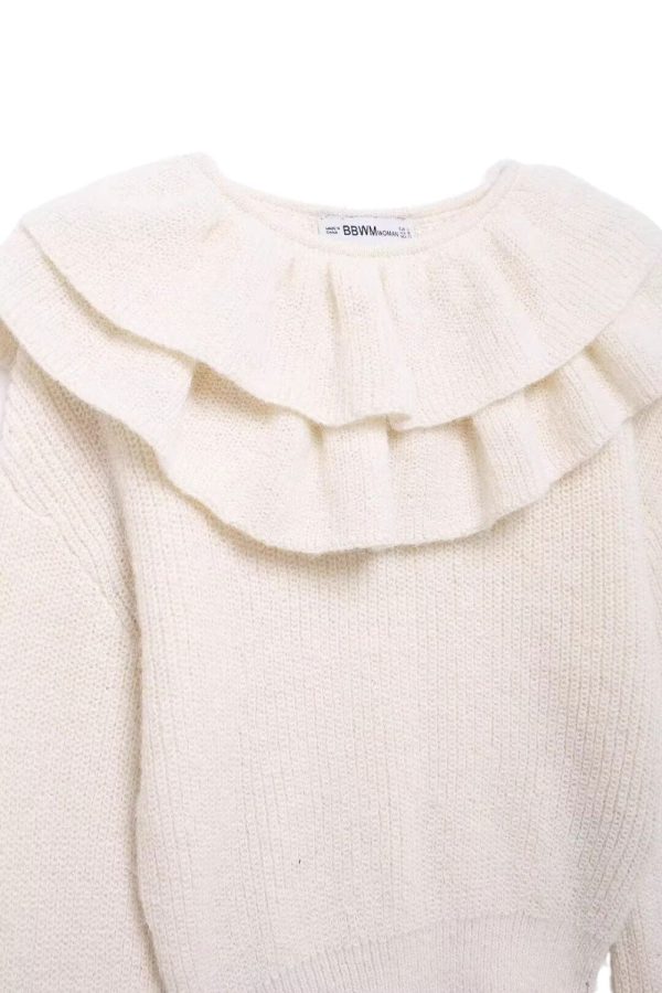 Geraldine  Layered Collar Knit Sweater Discount - Image 3