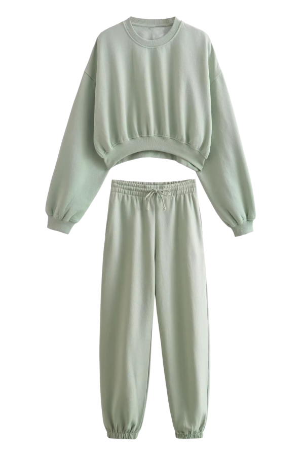 Hazel  Basic Sweatshirt & Jogging Pants (4 Colors) For Sale