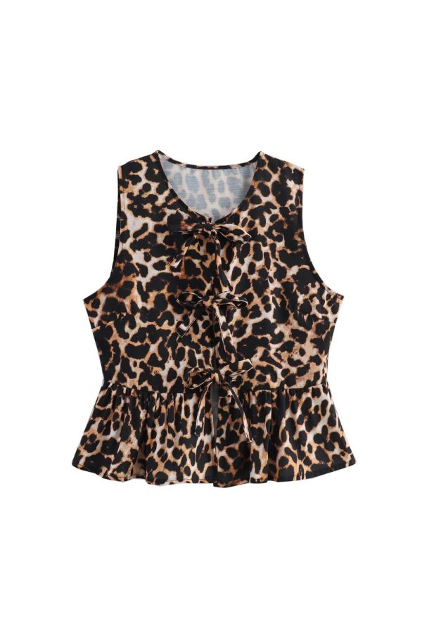 Anthony  Sleeveless Bow-Tie Waist Belt Vest Online