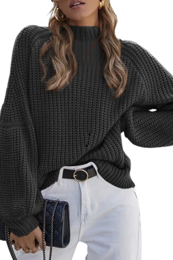 Lyca  Knitted Turtleneck Sweater (7 COLORS) Online - Image 3