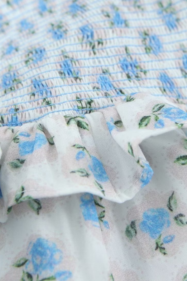 Dorothy  Floral Smocked Ruffled Skirt Hot on Sale - Image 3