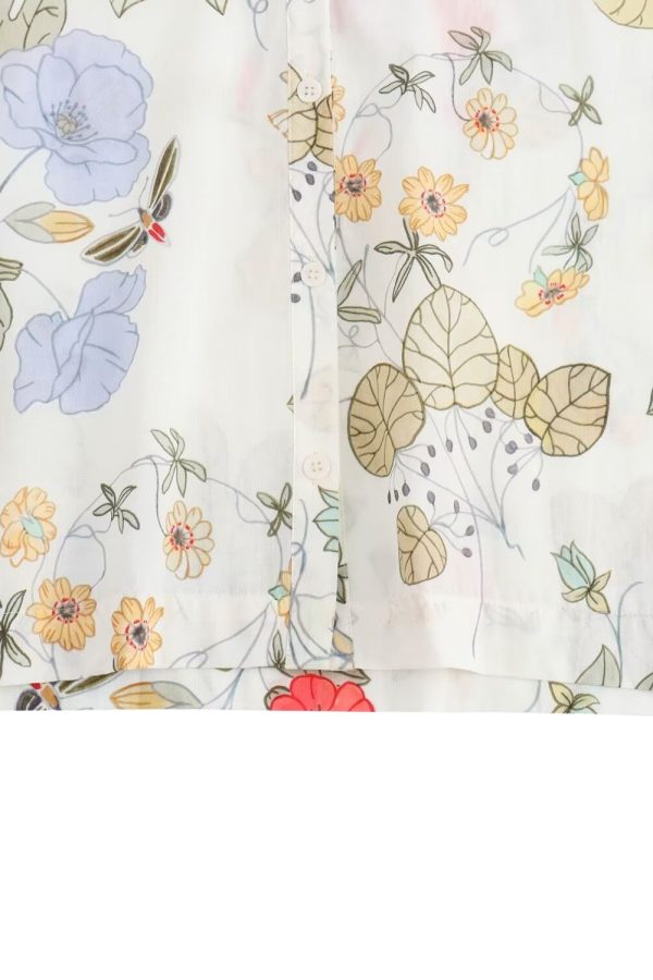 Abigail  Versatile Simple Floral Print Long Sleeve Shirt For Discount - Image 5