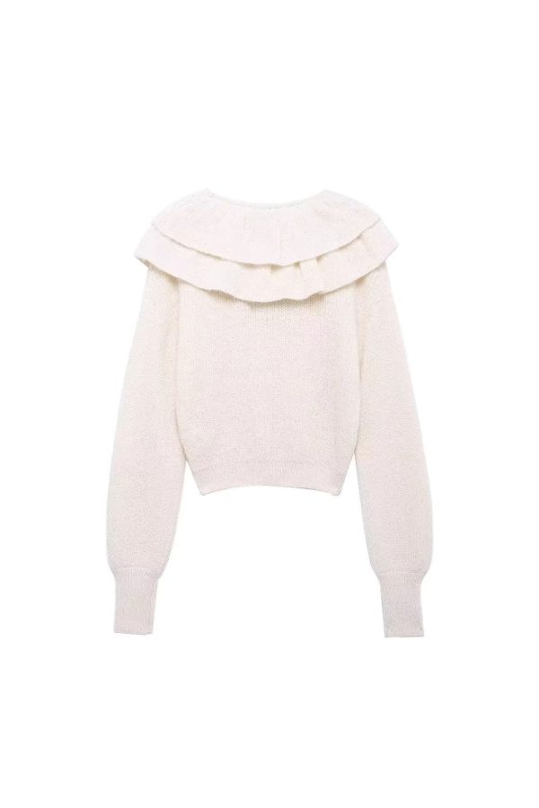 Geraldine  Layered Collar Knit Sweater Discount - Image 2