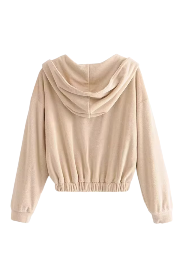 Yuna  Half-Button Closure Hooded Sweater Online Hot Sale - Image 2