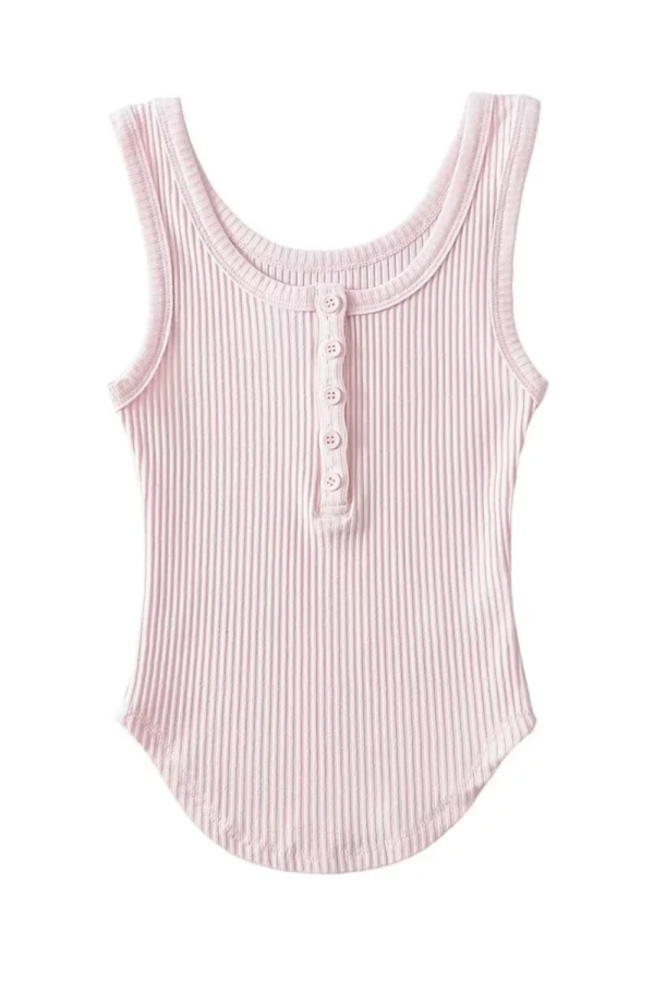 Bowie  U-shaped Hem Knit Ribbed Top (8 Colors) Discount