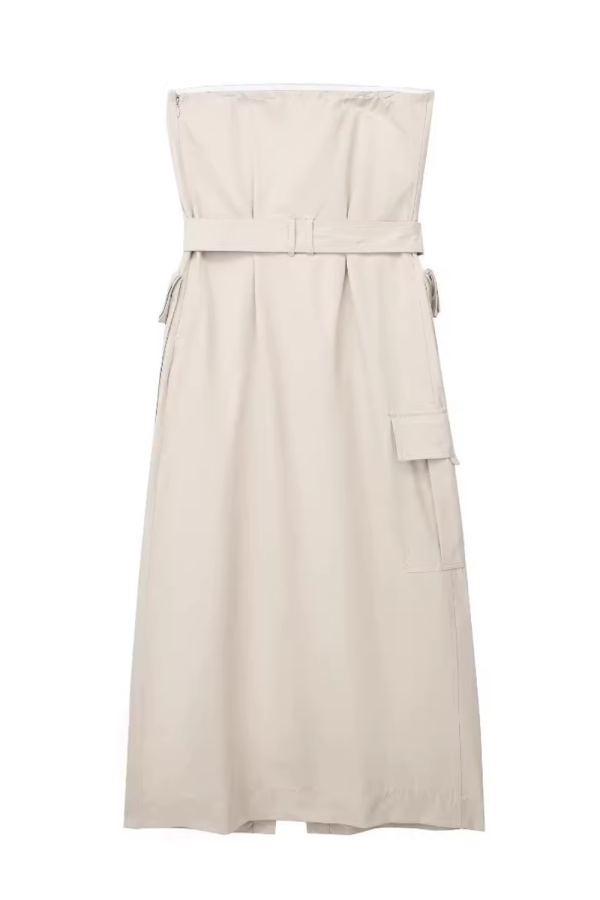 Raira  Off Shoulder Belted Slit Dress Fashion - Image 2