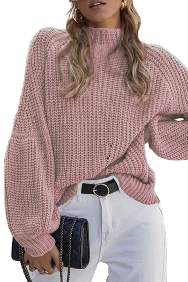 Lyca  Knitted Turtleneck Sweater (7 COLORS) Online - Image 5