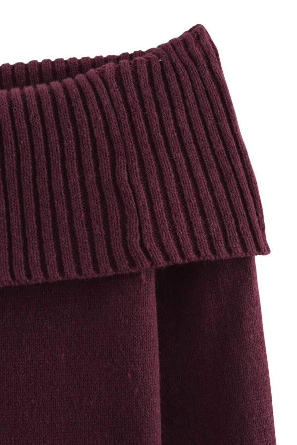 ‘Hazel’ Long-Sleeve Off-Shoulder Knit Top Online now - Image 5