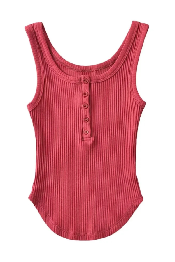Bowie  U-shaped Hem Knit Ribbed Top (8 Colors) Discount - Image 2